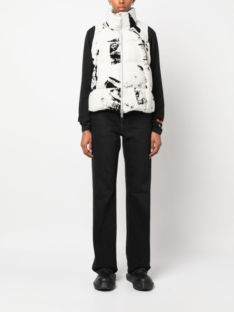 Y-3 graphic-print padded gilet outlook