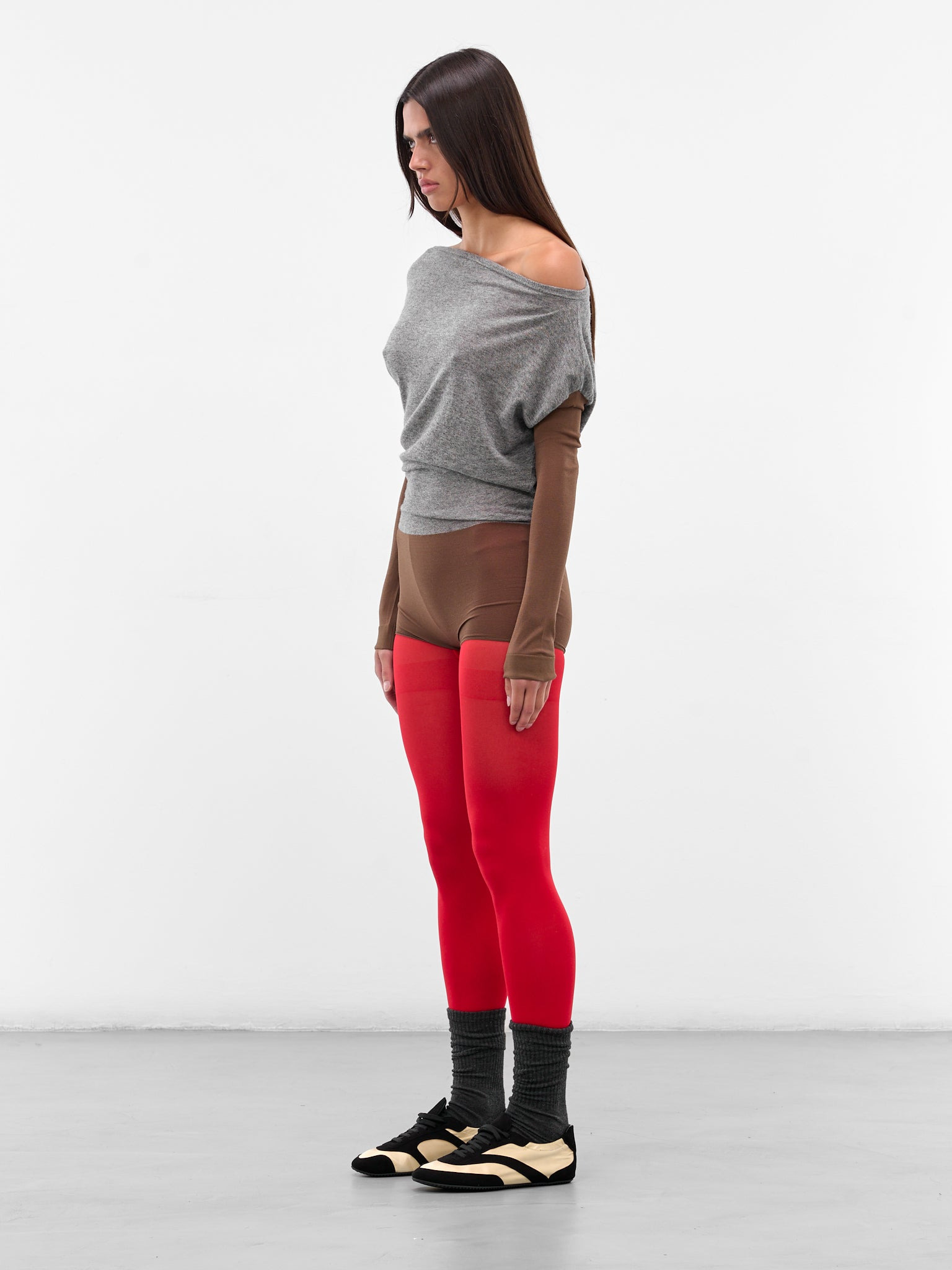 Two-Tone Heiss Knit Leotard - 2