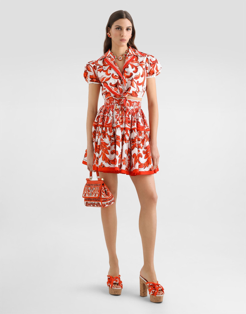 Dolce & Gabbana Majolica-print poplin shirt outlook