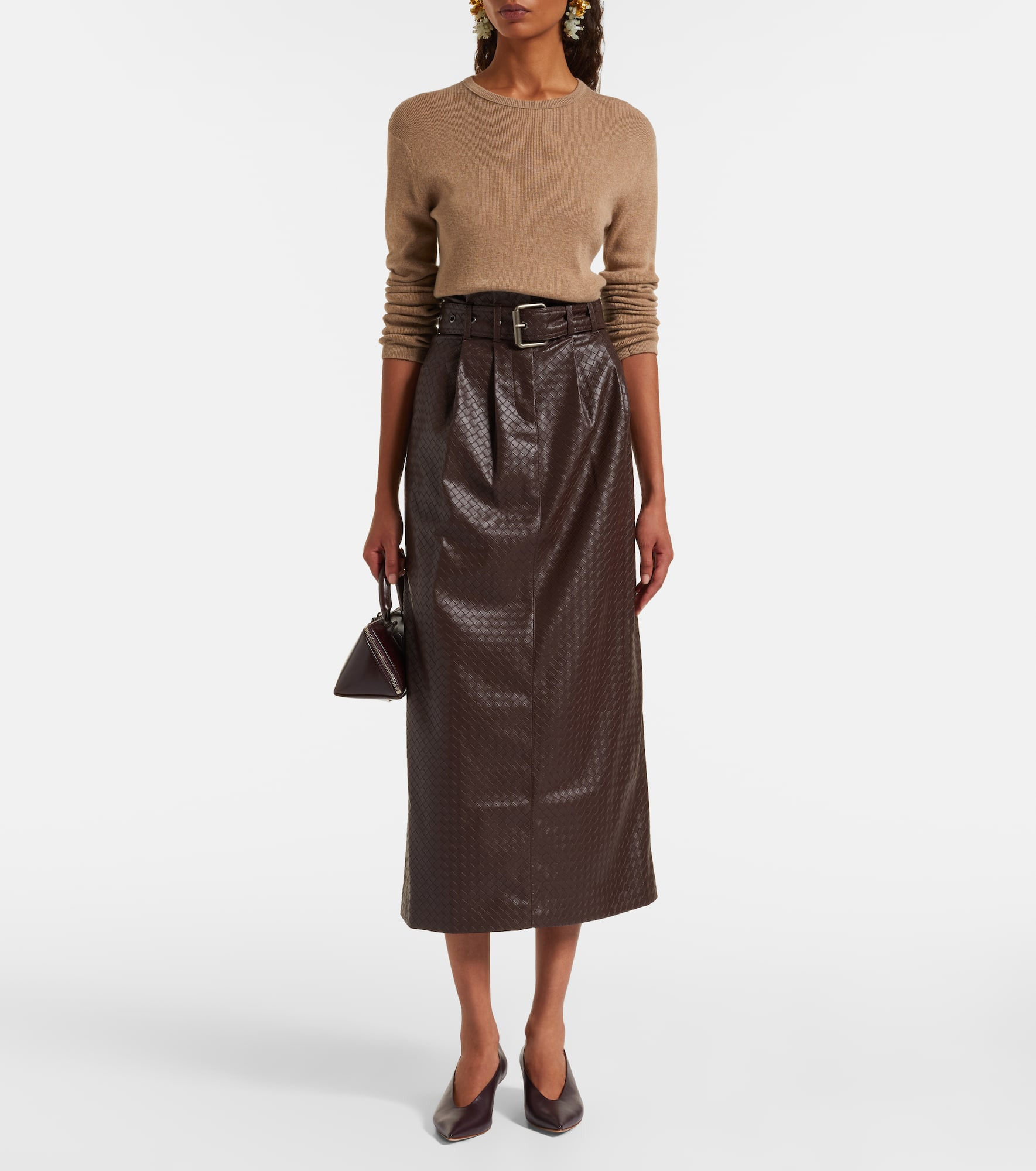Anatta belted woven midi skirt - 2