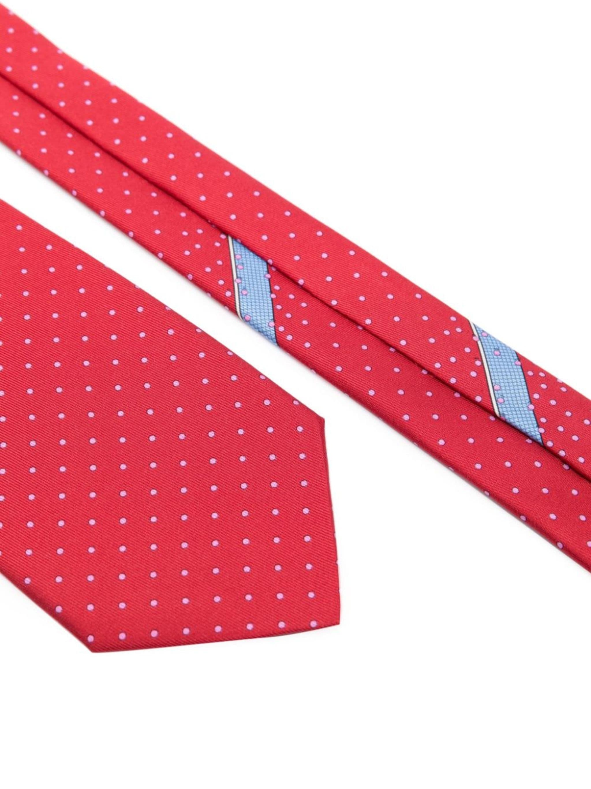 polka dot silk tie - 2