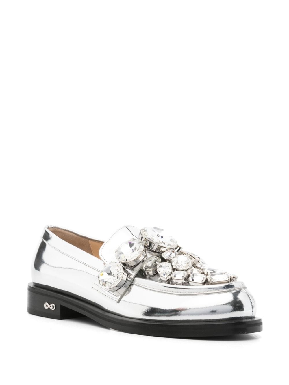 crystal-embellished loafers - 2