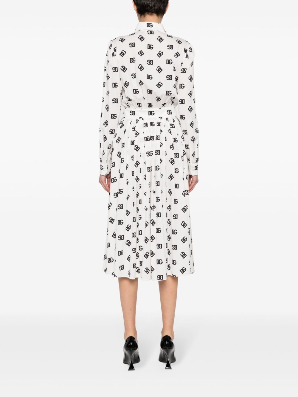 logo-print midi dress - 4