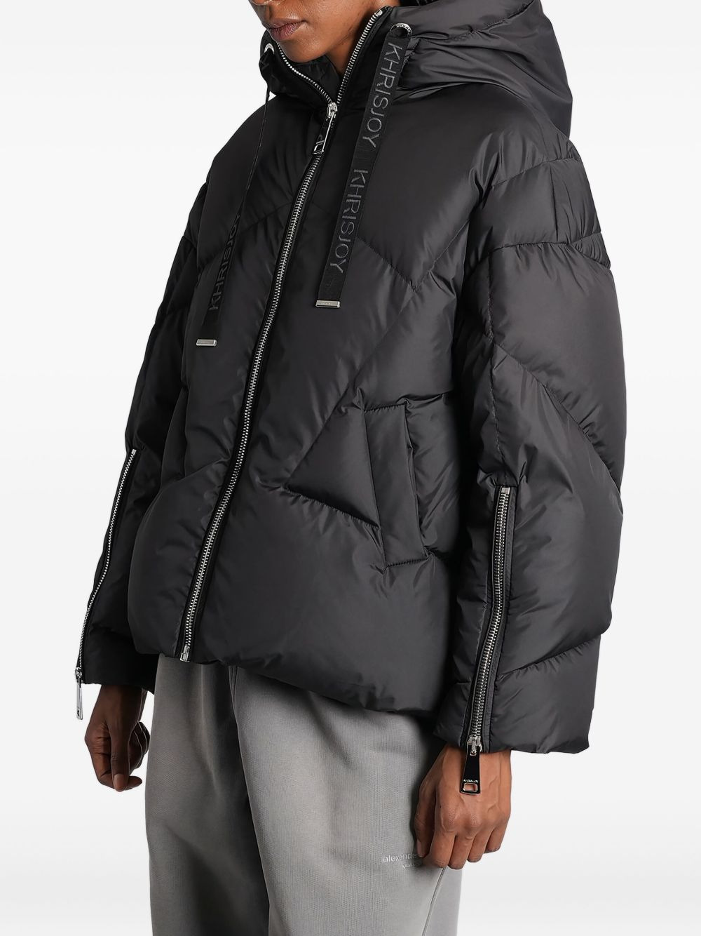 quilted attached-hood puffer jacket - 3