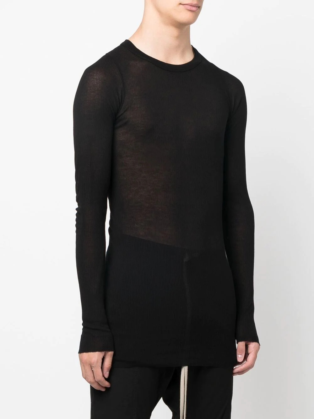 long-sleeved fitted top - 3