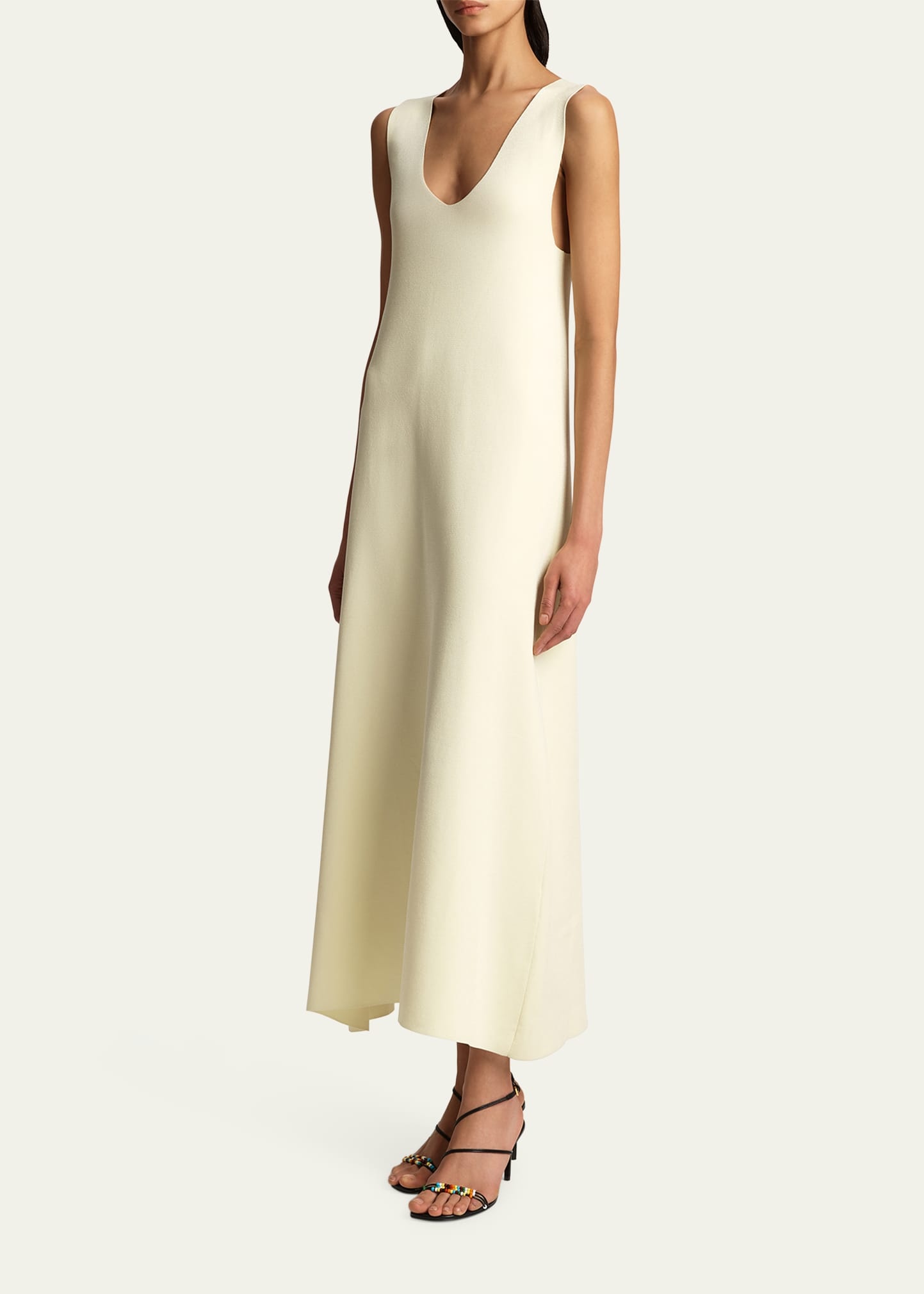 Keran Long V-Neck Dress - 4