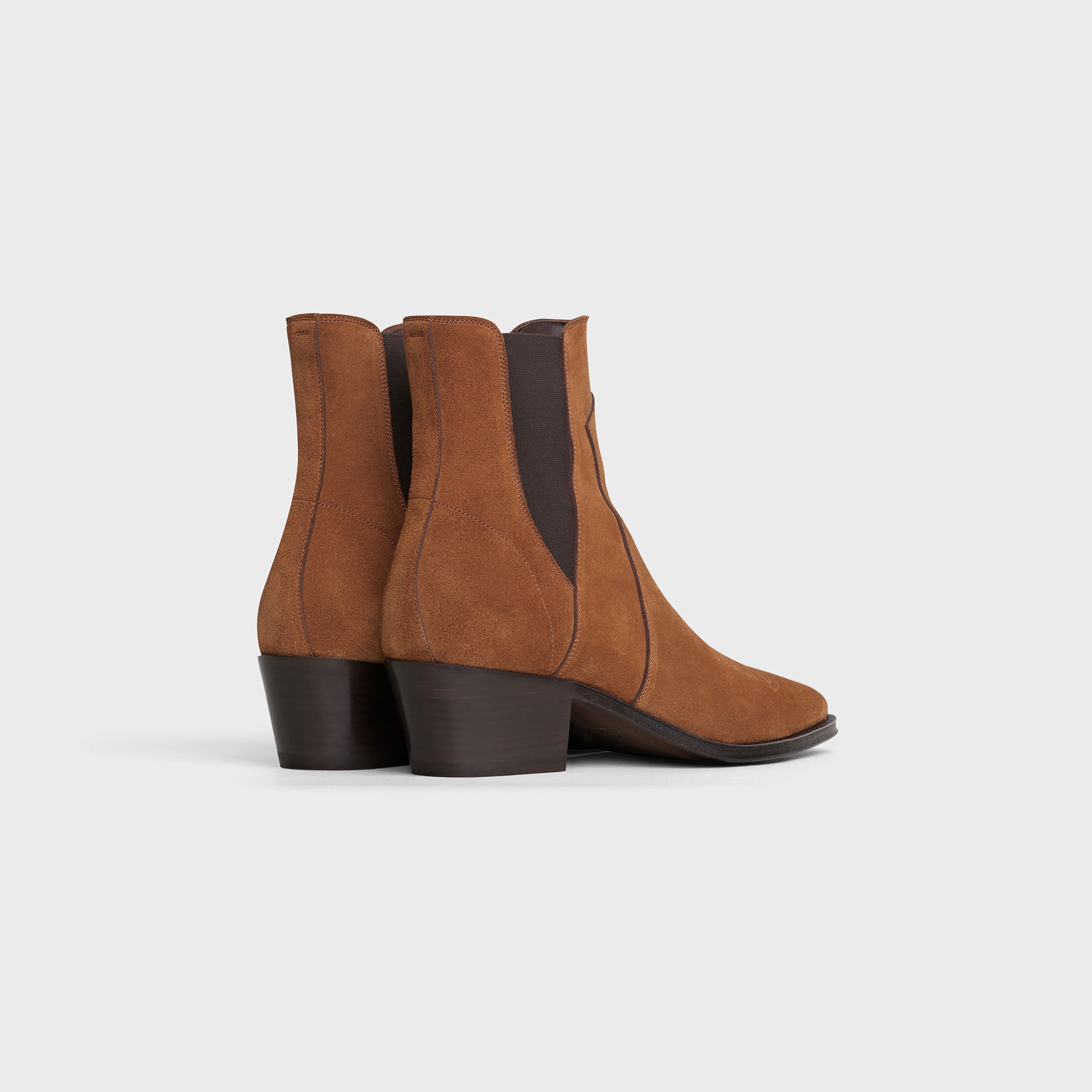 CELINE CAMARGUE WESTERN CHELSEA BOOT  IN  SUEDE CALFSKIN - 3