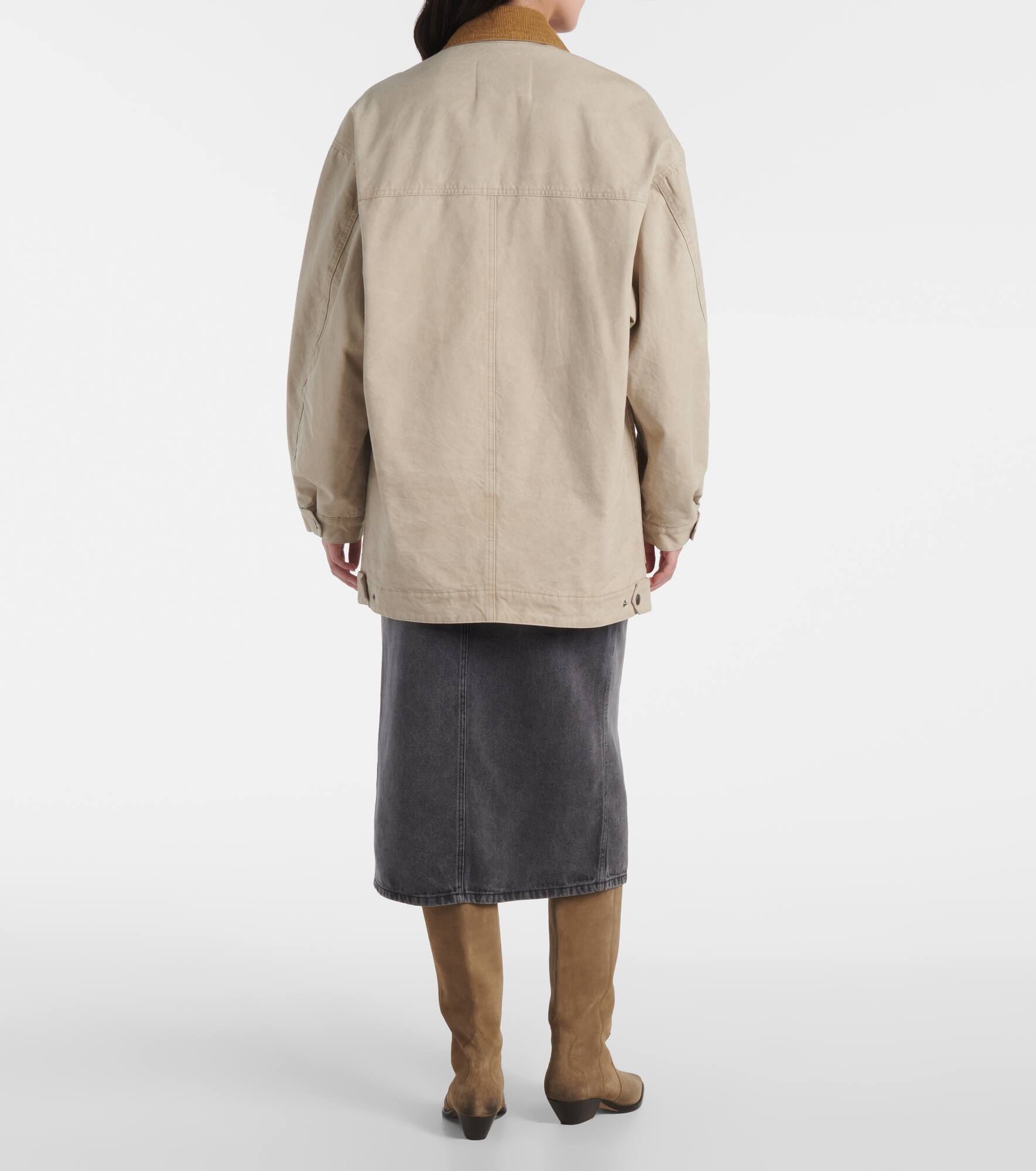 Kimeliaga corduroy-trimmed jacket - 3