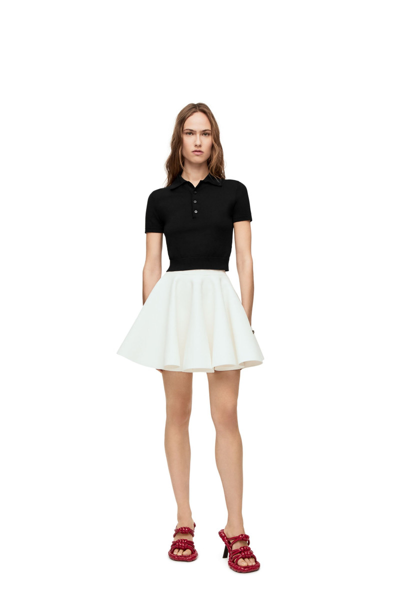 Loewe Cropped polo sweater in silk outlook