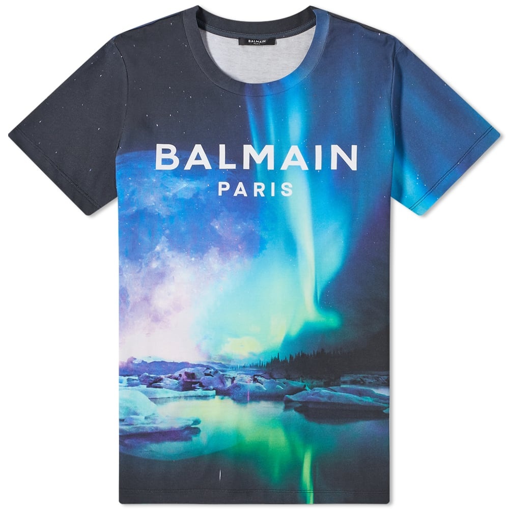 Balmain Aurora Borealis Logo Tee - 1