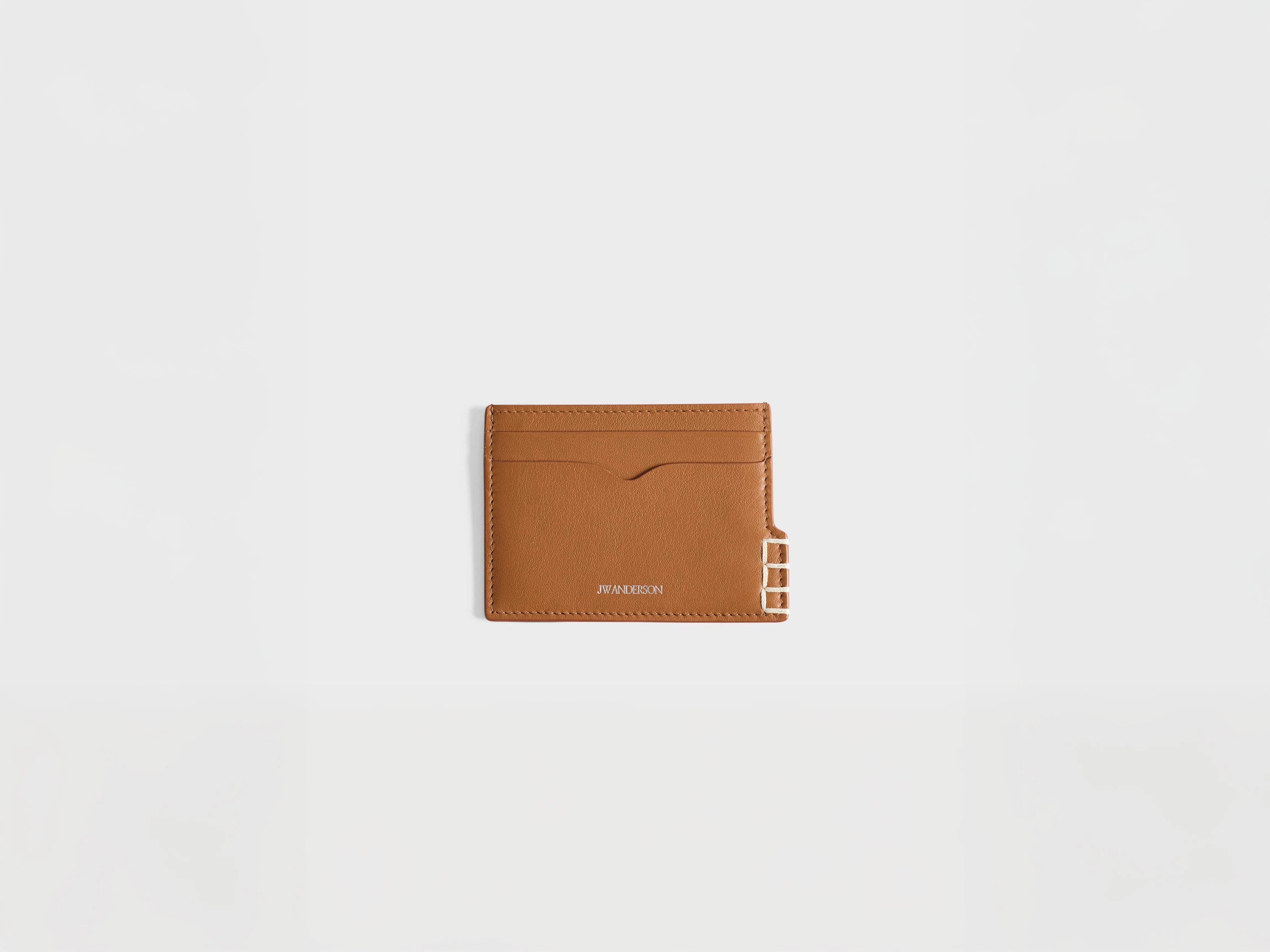 LEATHER LOAFER CARD HOLDER IN TAN - 1