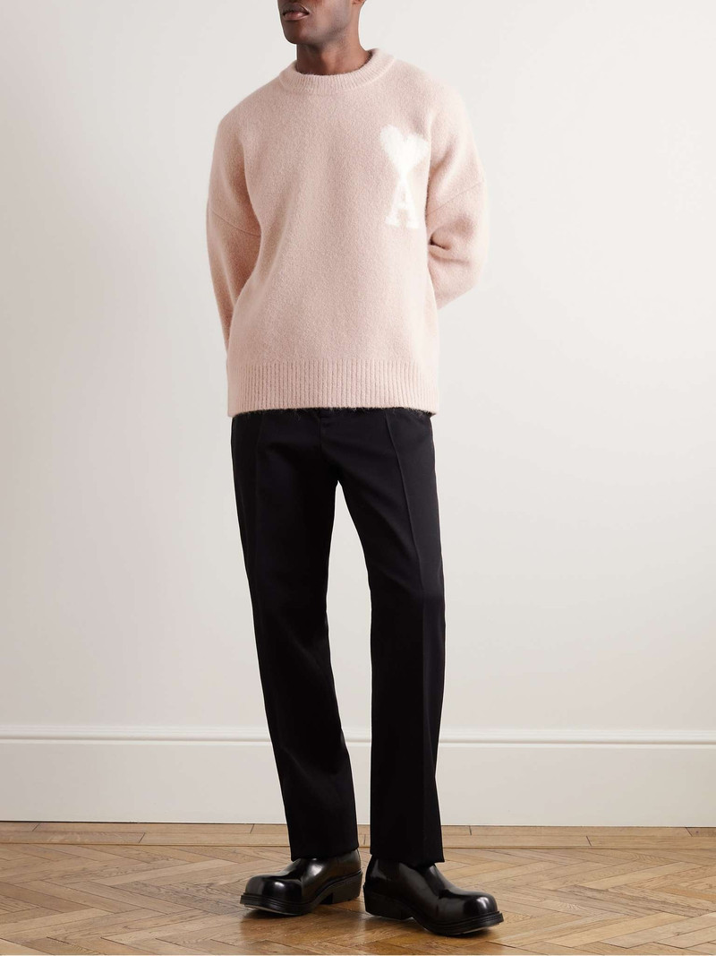 AMI Paris ADC Logo-Jacquard Alpaca-Blend Sweater outlook