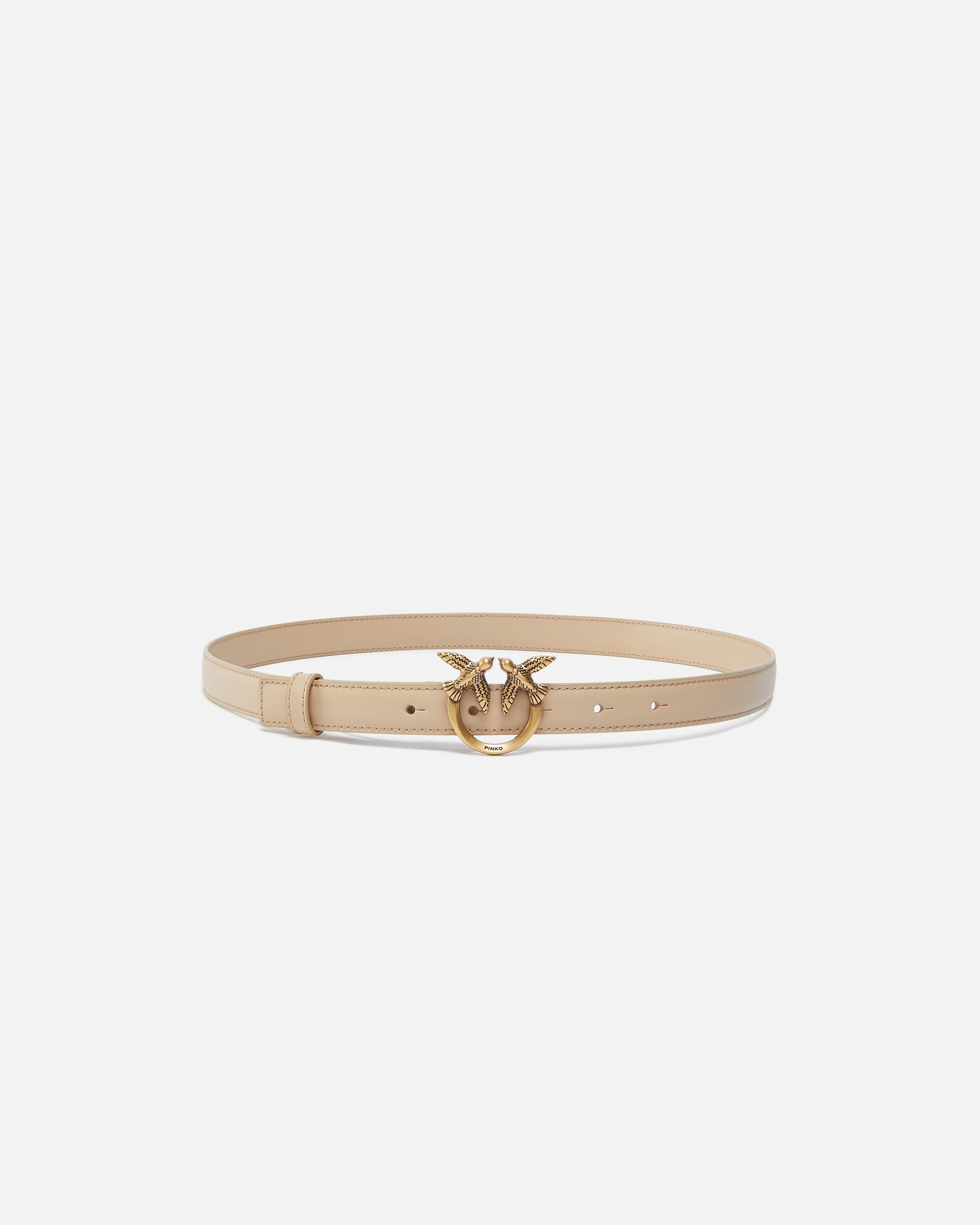 LOVE BIRDS THIN LEATHER BELT 2CM - 1