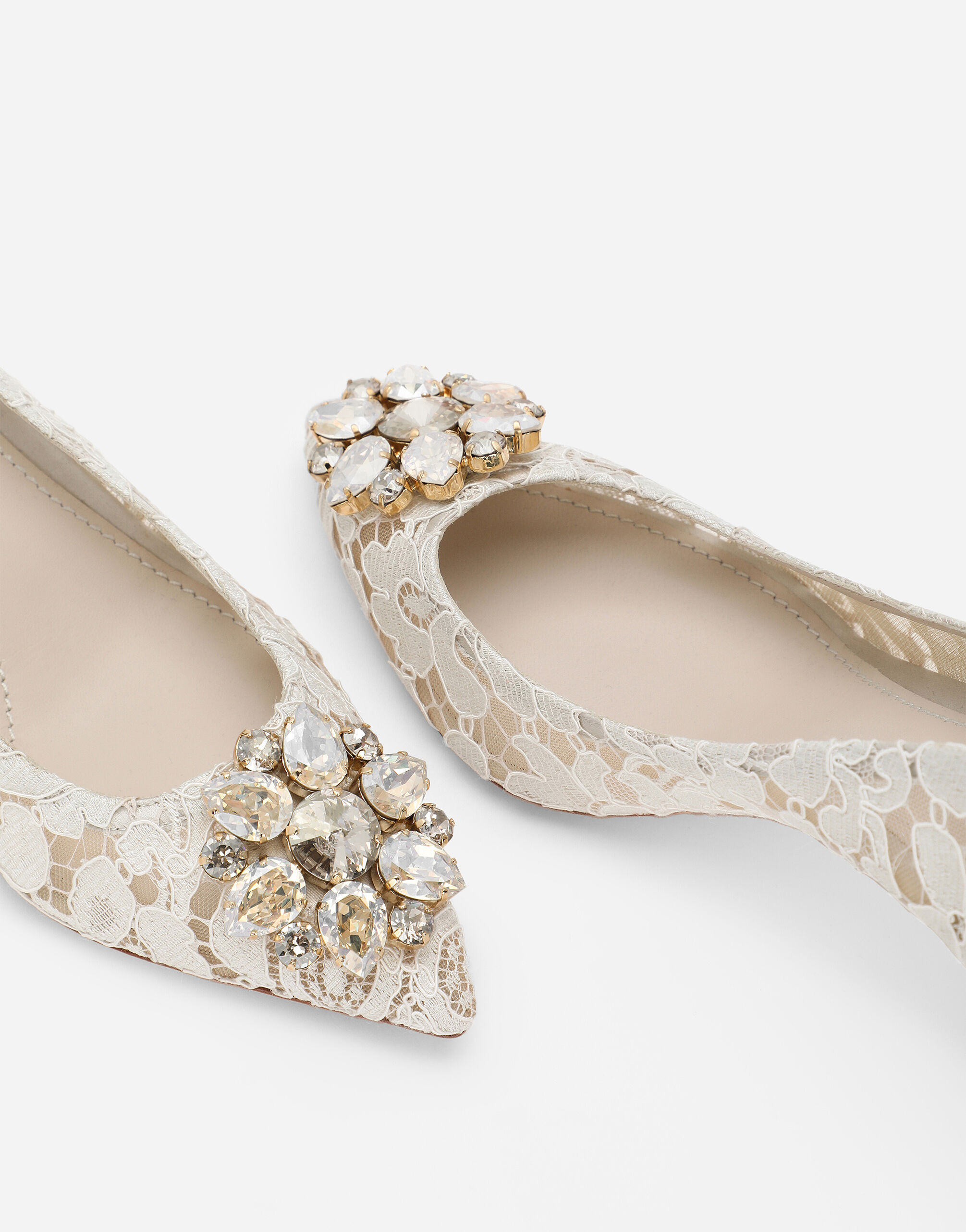 Pump in Taormina lace with crystals - 6