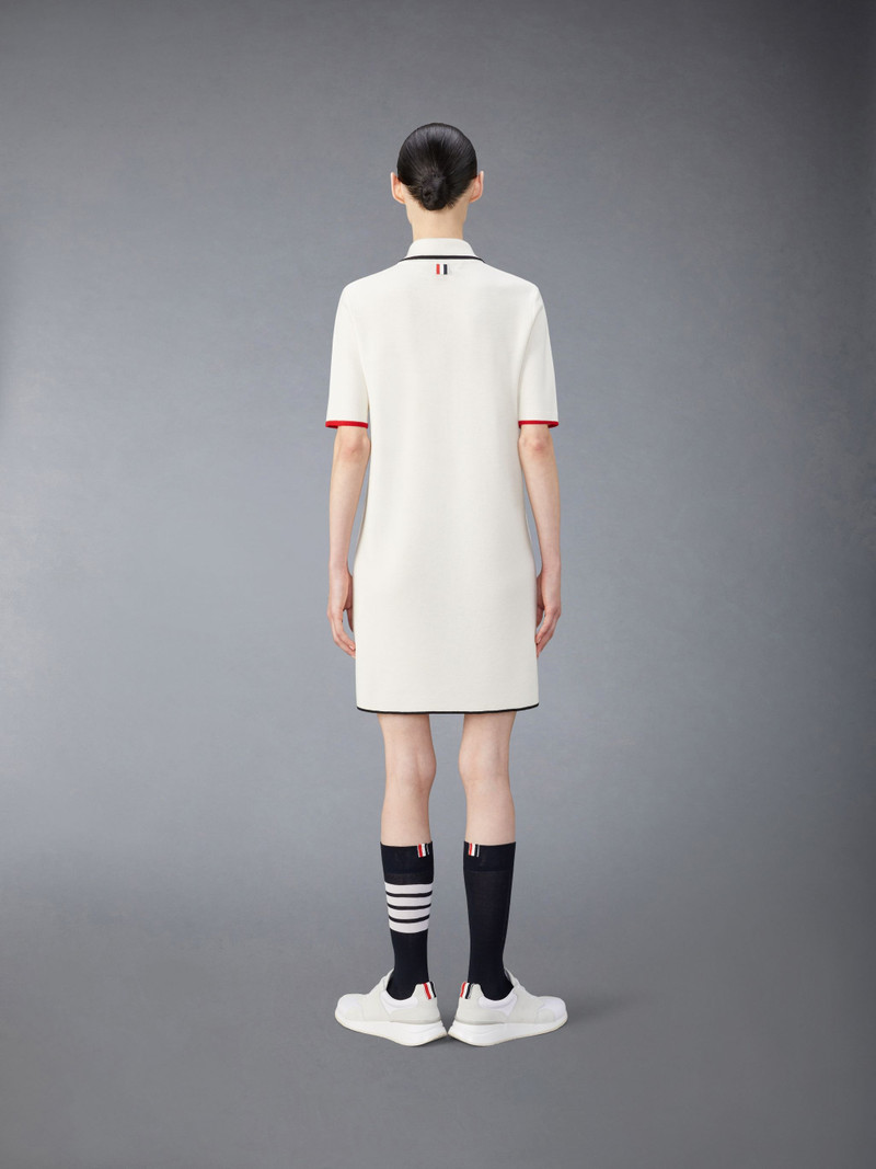 Merino Wool Milano Stitch Zip up Polo Dress 3