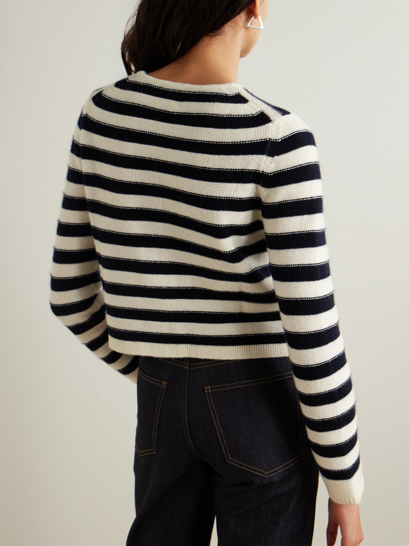 Striped Wool And Cashmere-blend Cardigan 3