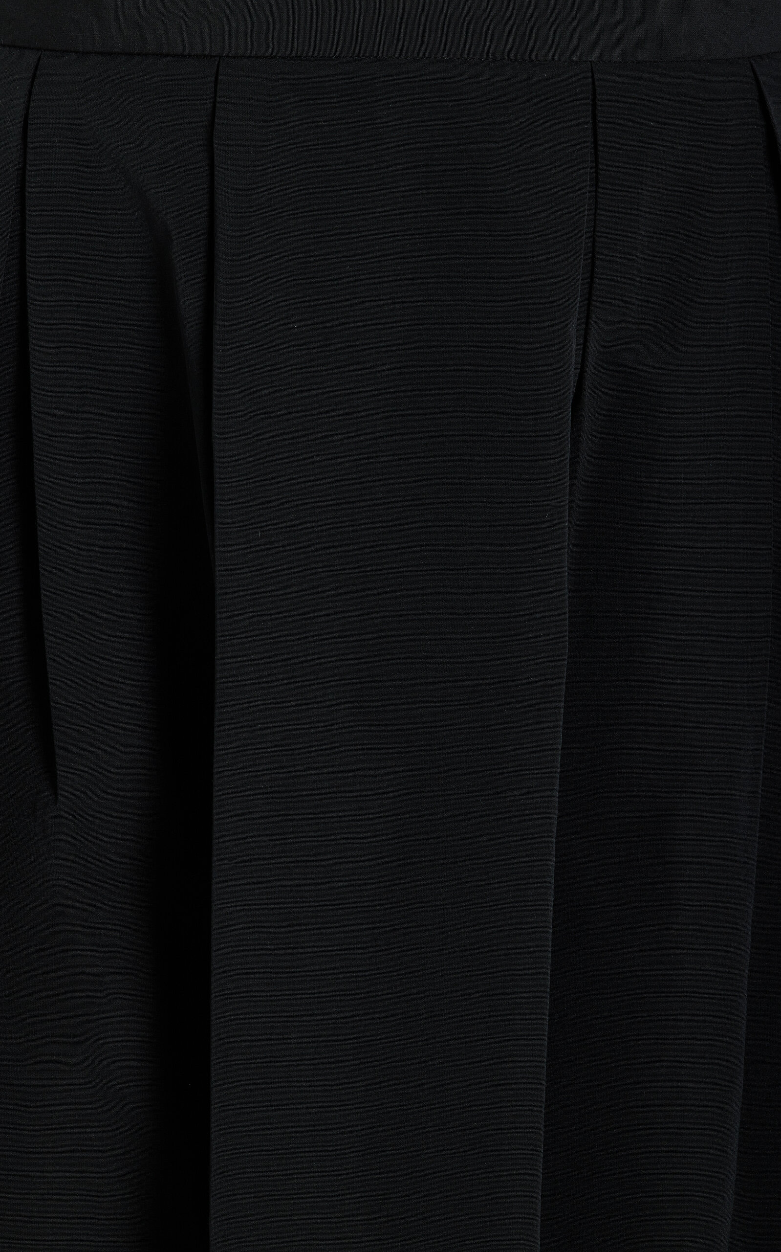 Curved Pleated Crepe Maxi Skirt black - 5