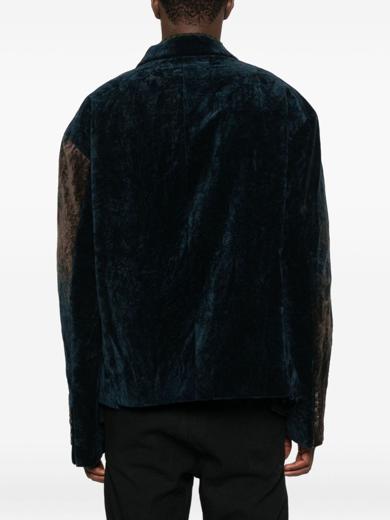 gathered velvet blazer 4