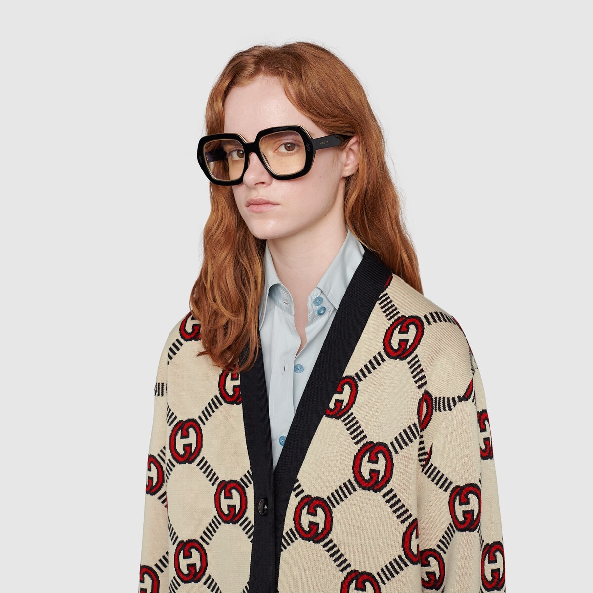 Reversible Interlocking G wool cardigan - 7