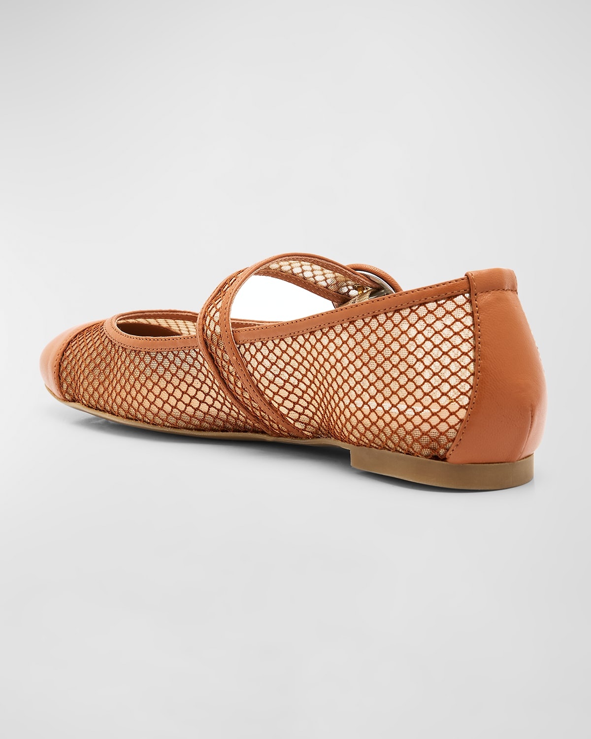 Solstice Net Mesh Mary Jane Ballerina Flats - 3