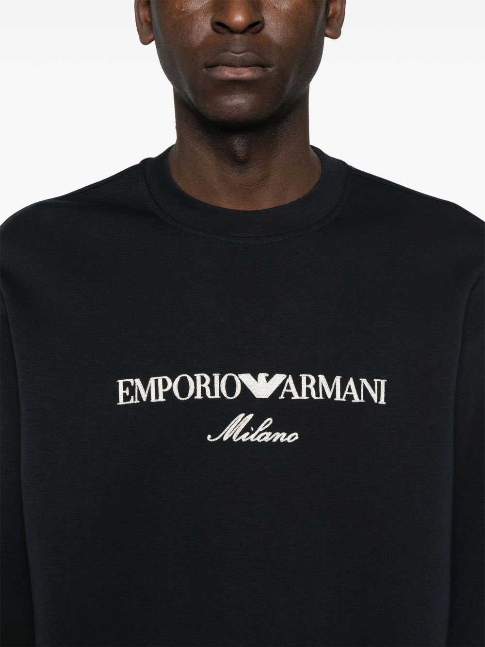 embroidered-logo sweatshirt - 5
