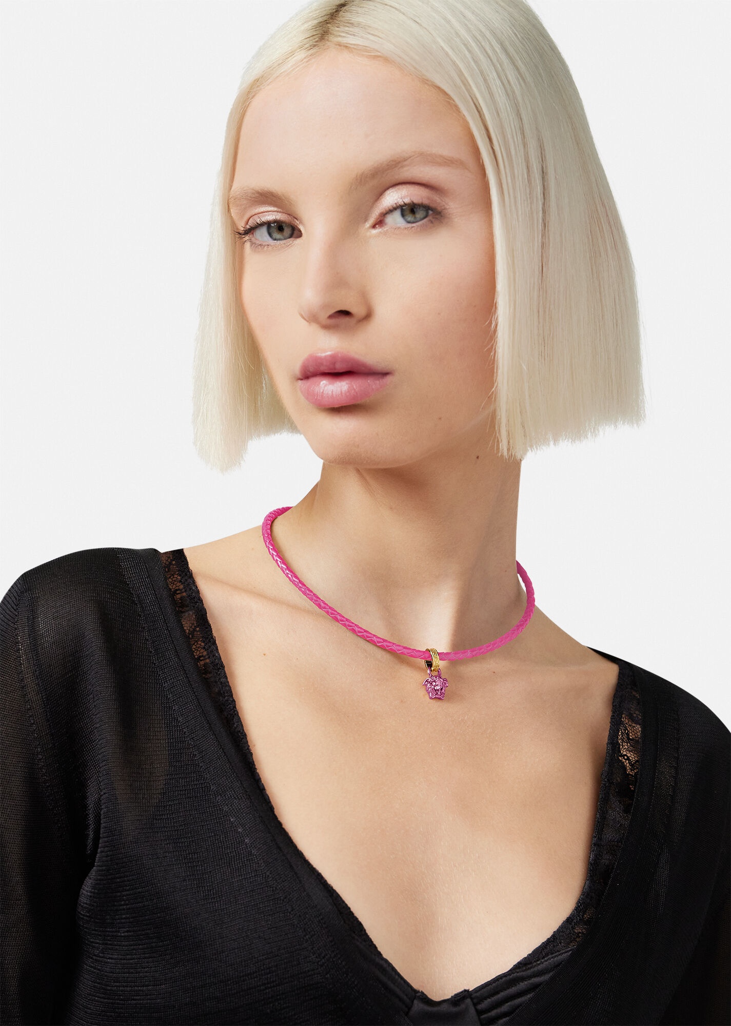 Crystal Medusa Braided Necklace - 3
