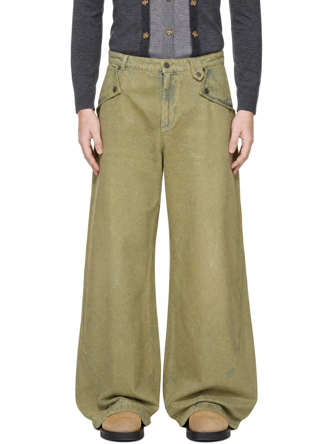 Green Baggy Jeans - 1