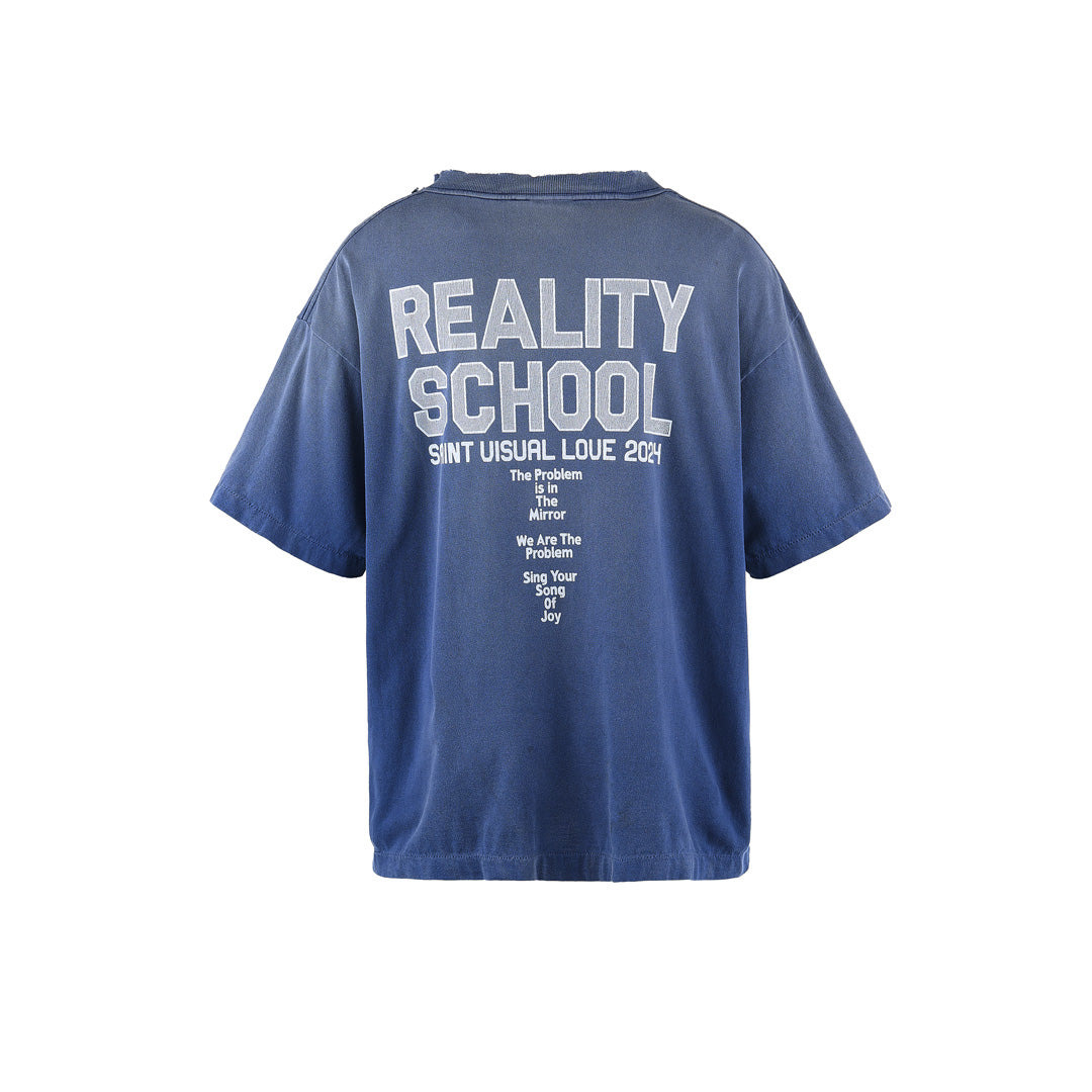 REALITY SCHOOL SHORT-SLEEVED T-SHIRT (NAVY) - 2