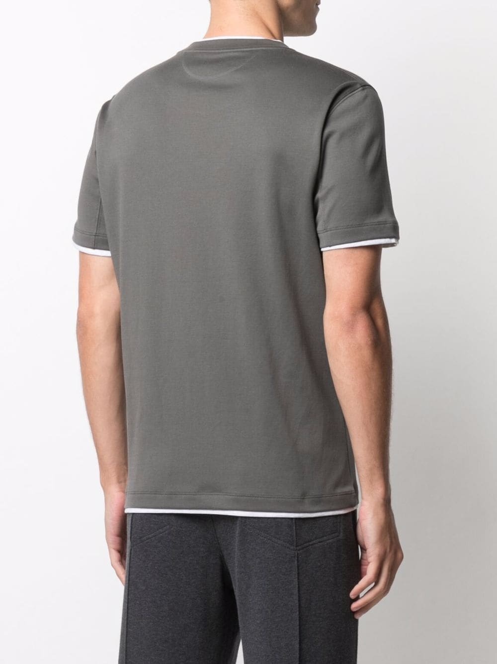 layered crew-neck T-shirt - 4