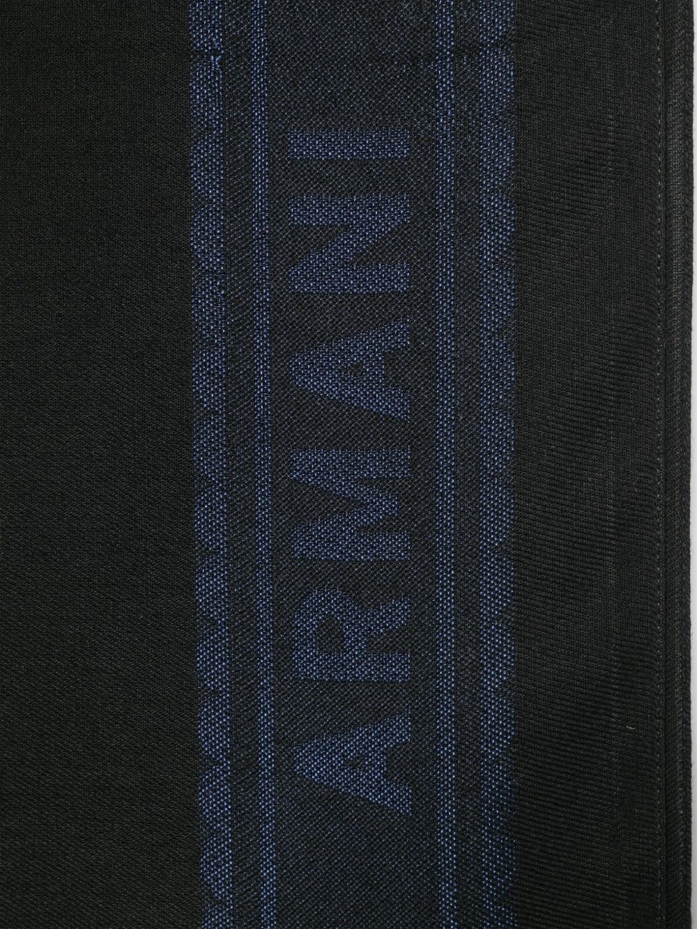 logo-jacquard scarf - 2