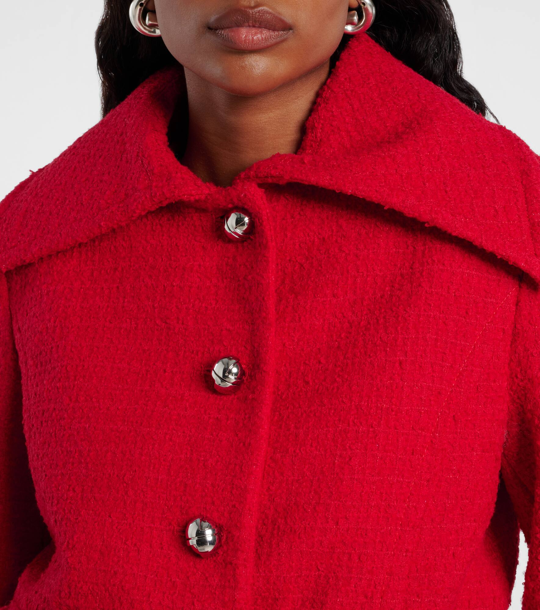 Cropped wool-blend tweed jacket - 4