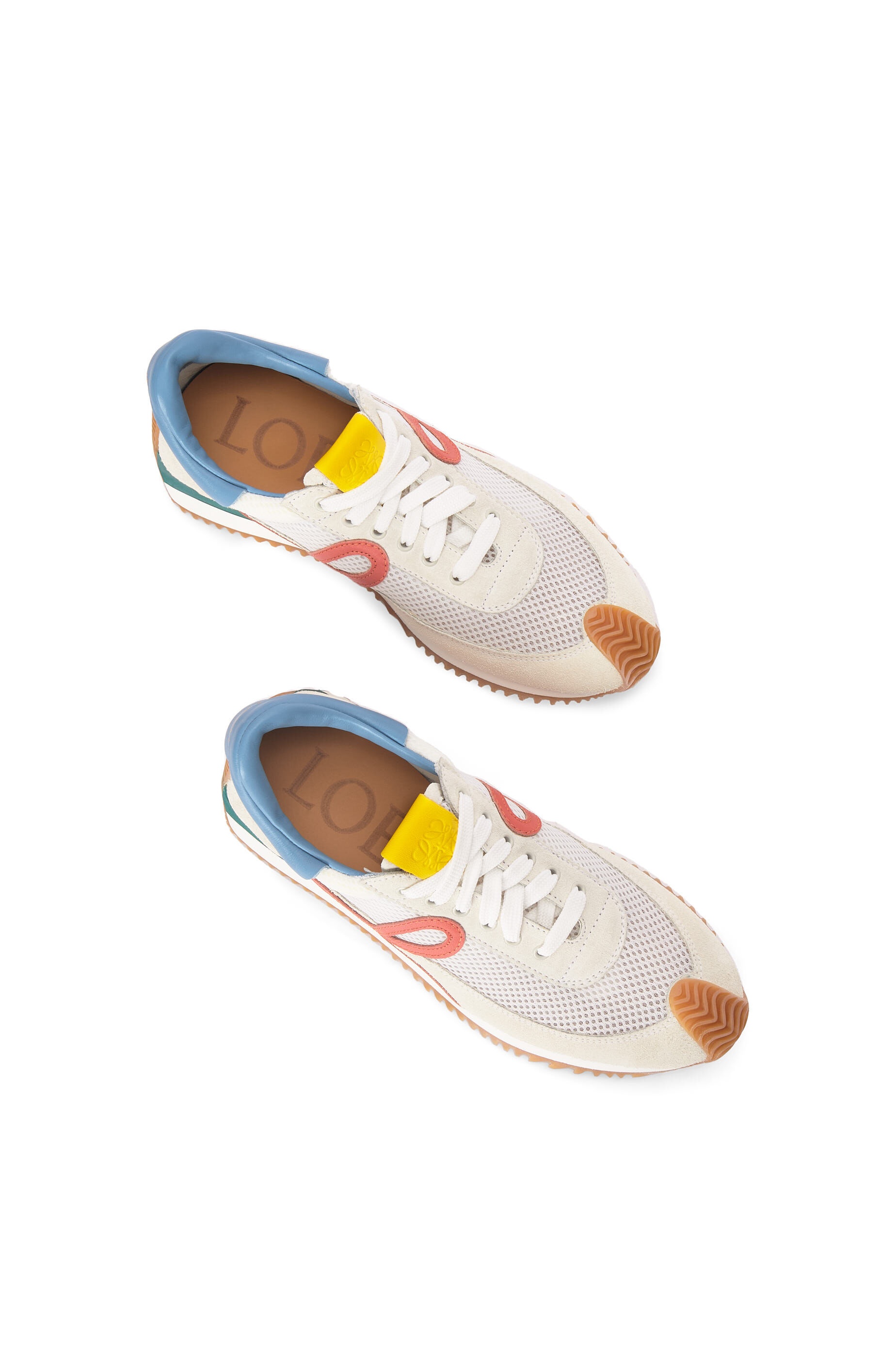 Flow runner in technical mesh and suede - 3
