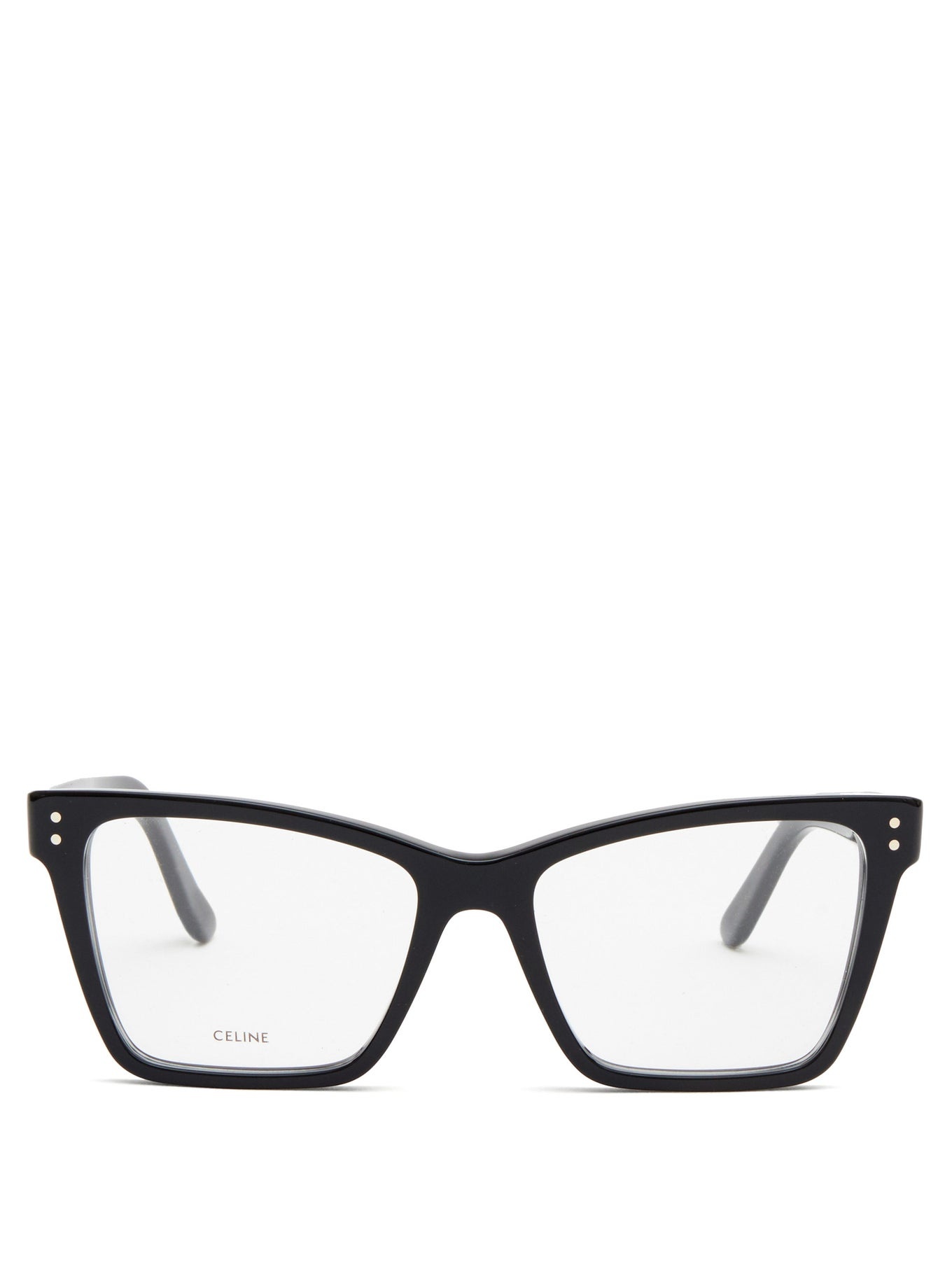 Rectangular cat-eye acetate glasses - 1