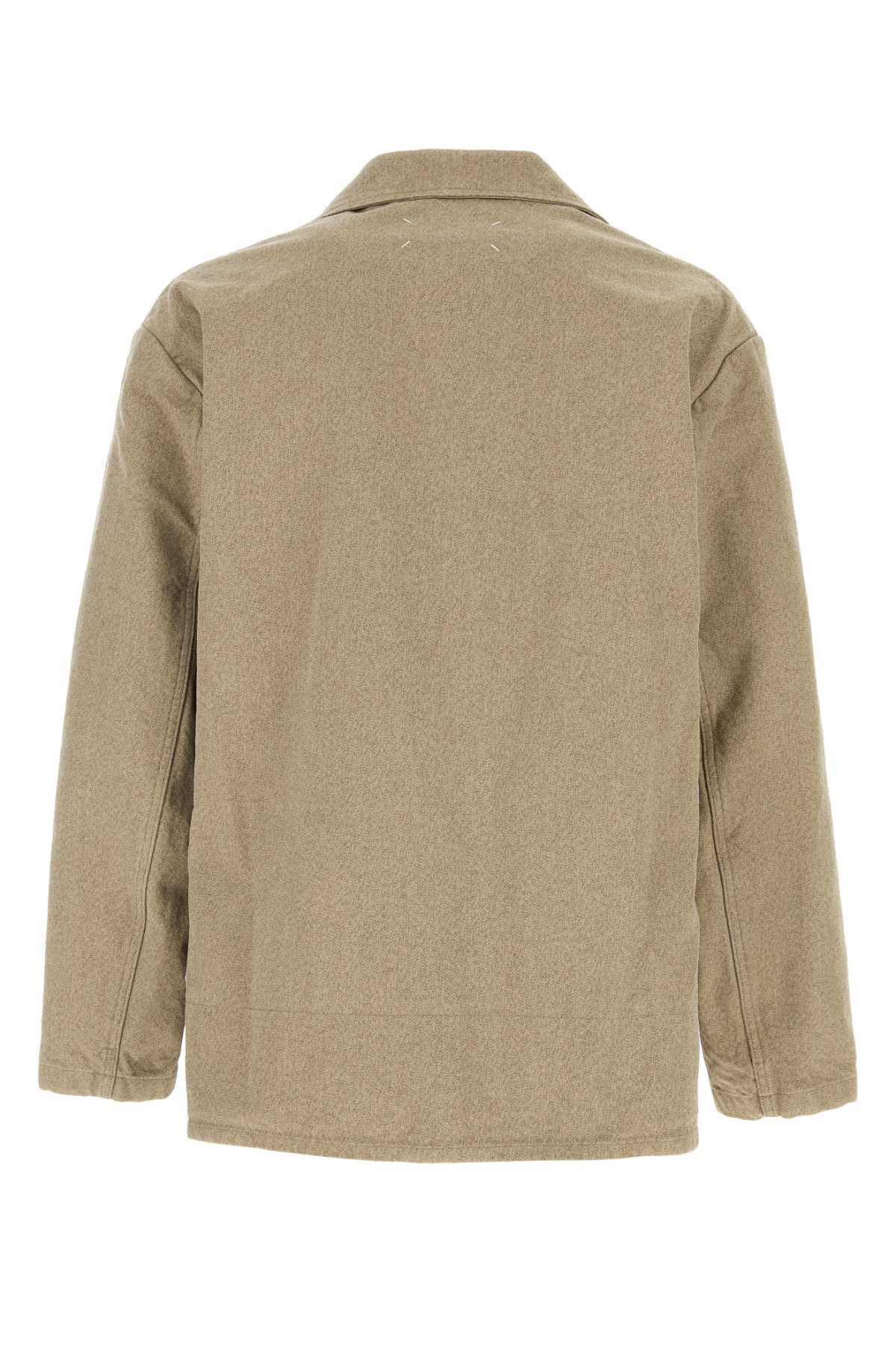 Maison Margiela Men Melange Cappuccino Cotton Blazer - 2