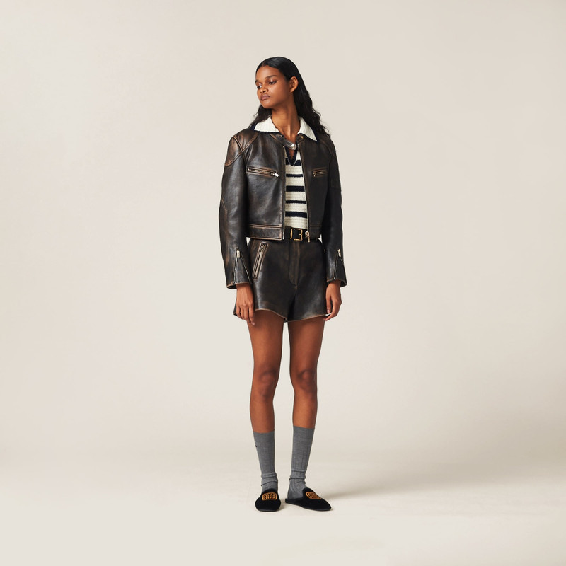Miu Miu Nappa leather jacket outlook