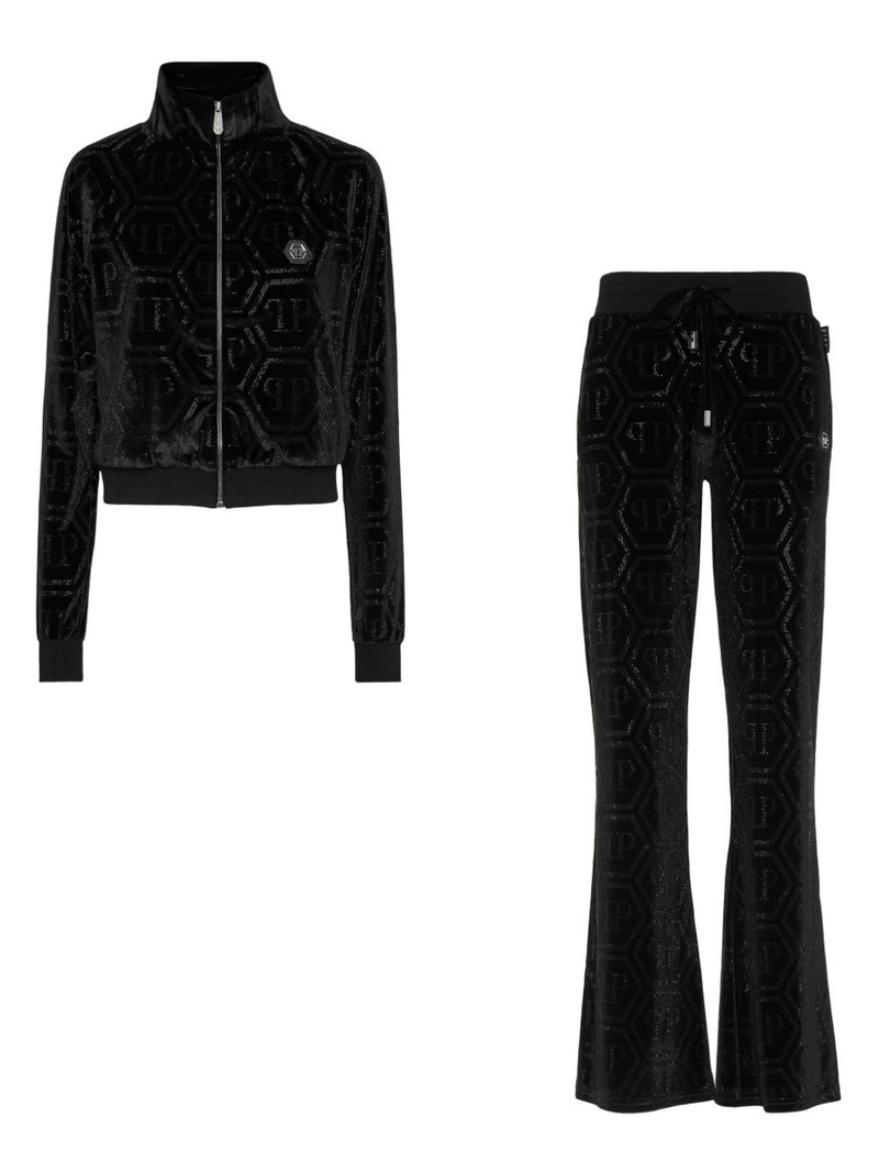 monogram-embellished 트랙 바지 5