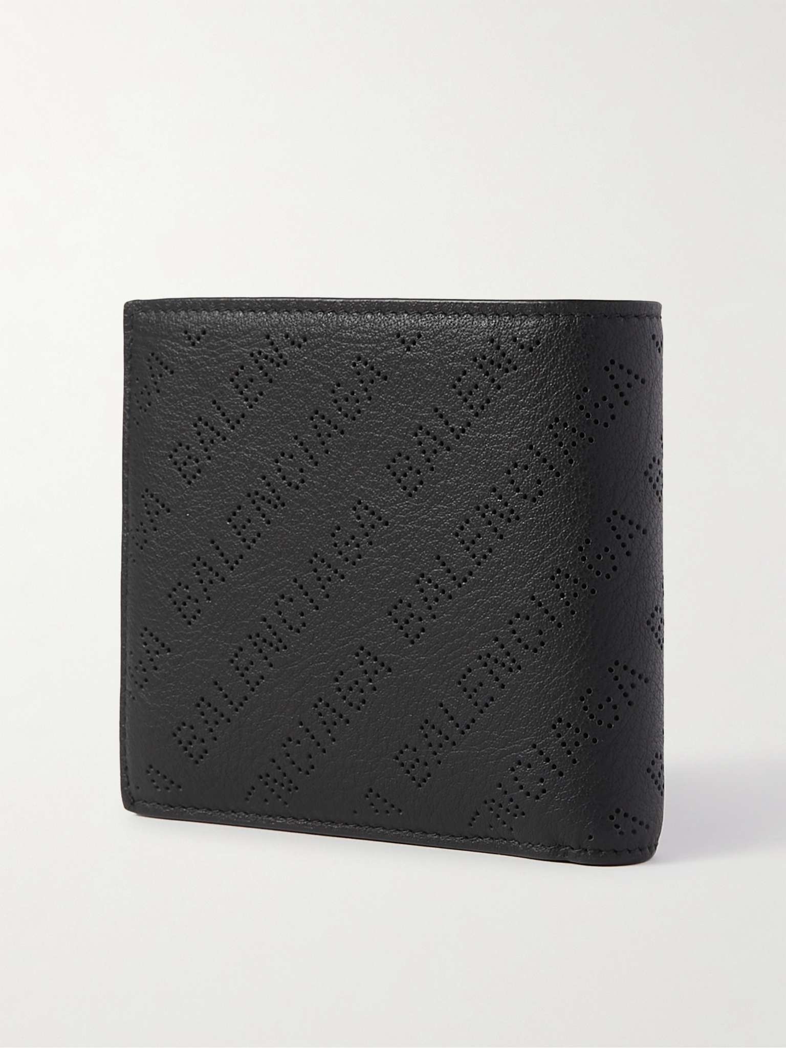 Logo-Perforated Full-Grain Leather Billfold Wallet - 3