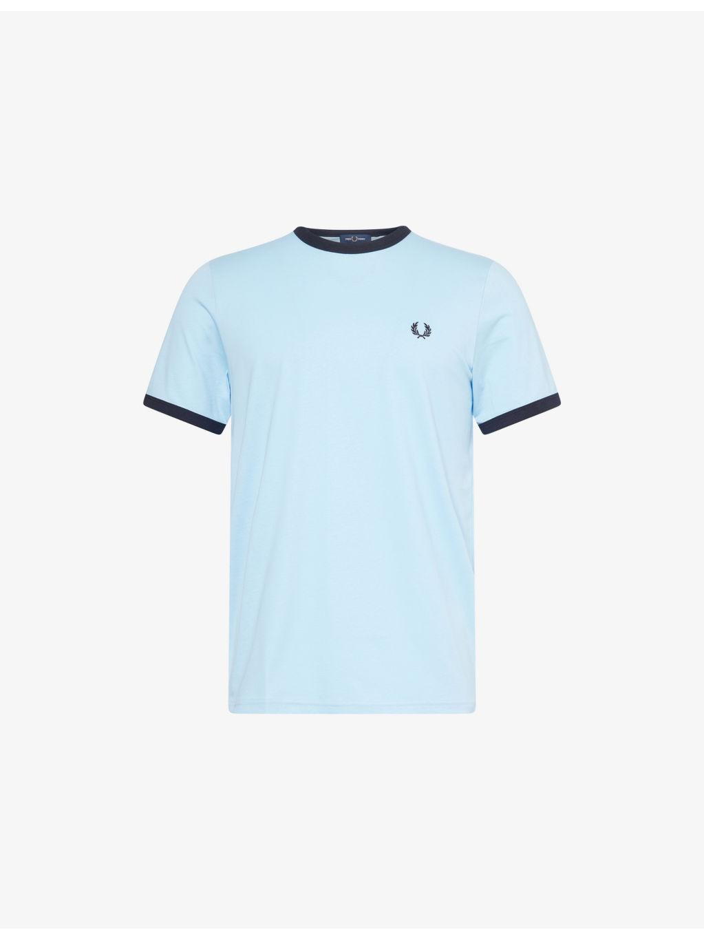 Ringer Embroidered-Logo Cotton T-Shirt - 1