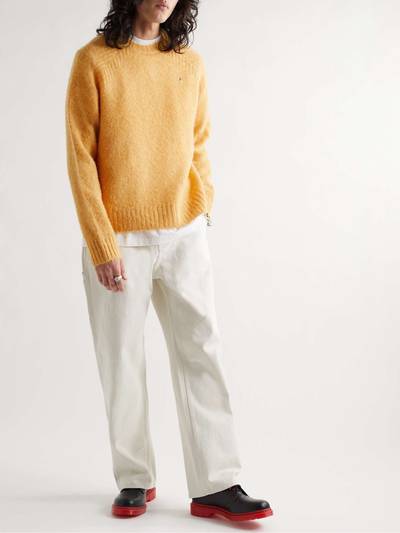 Acne Studios Logo-Embroidered Shetland Wool Sweater outlook