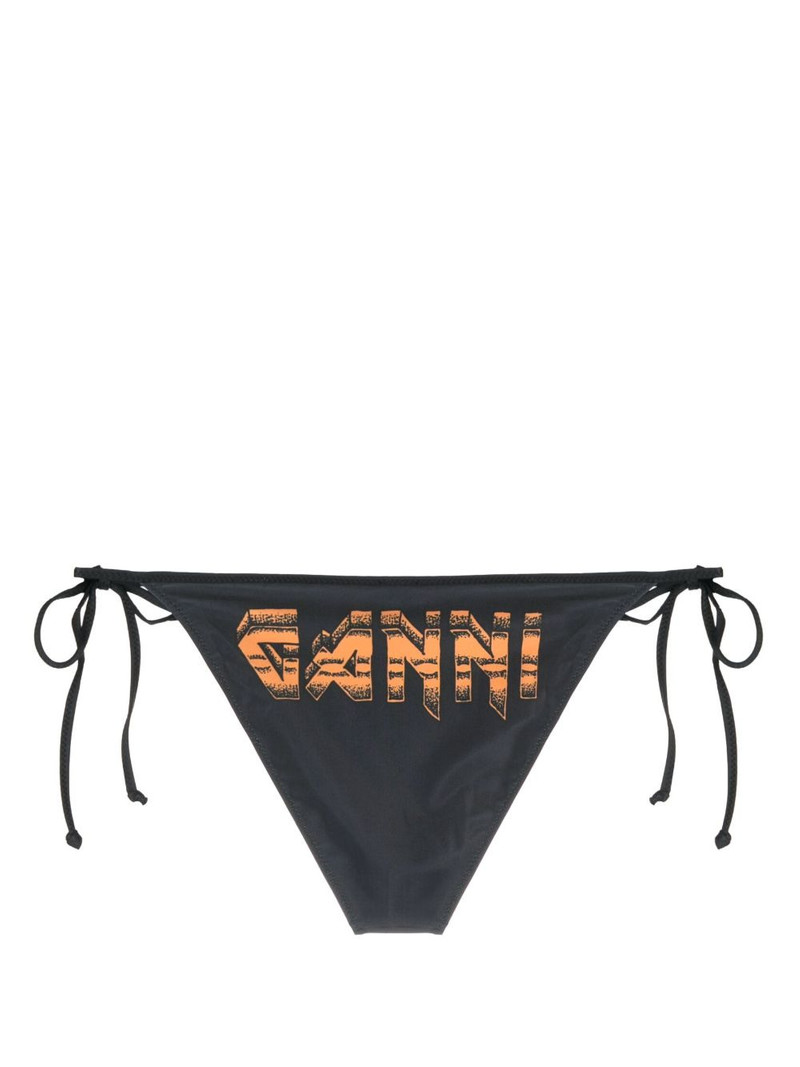 GANNI logo-print bikini bottom outlook