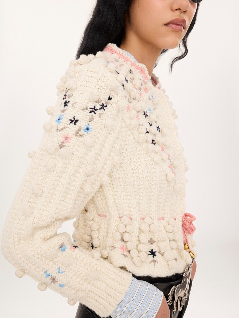 CROPPED FITTED CARDIGAN IN A WOOL KNIT 5