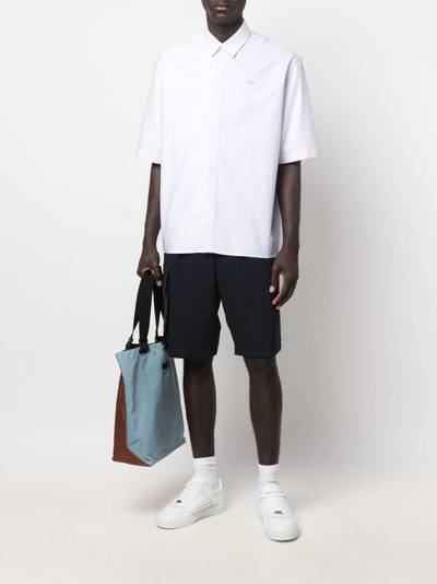 Maison Kitsuné contrast-panel short-sleeved shirt outlook