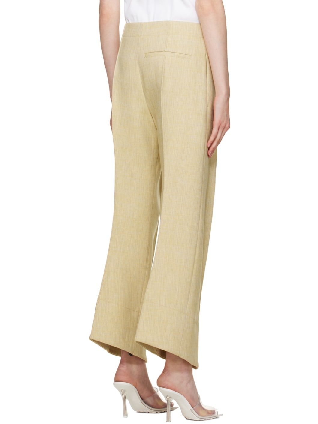 Beige Curved Trousers - 3