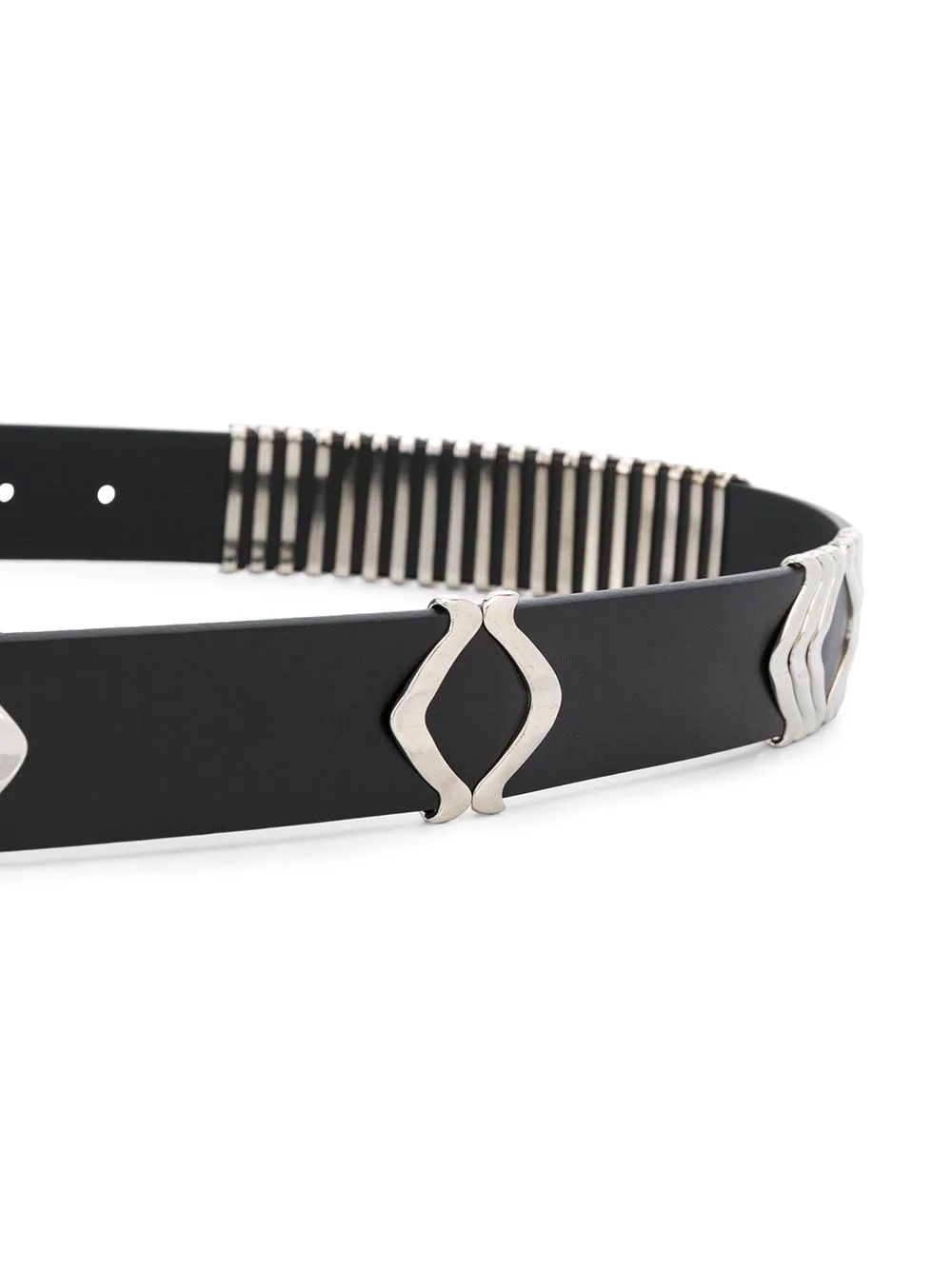 silver-tone buckle belt - 2