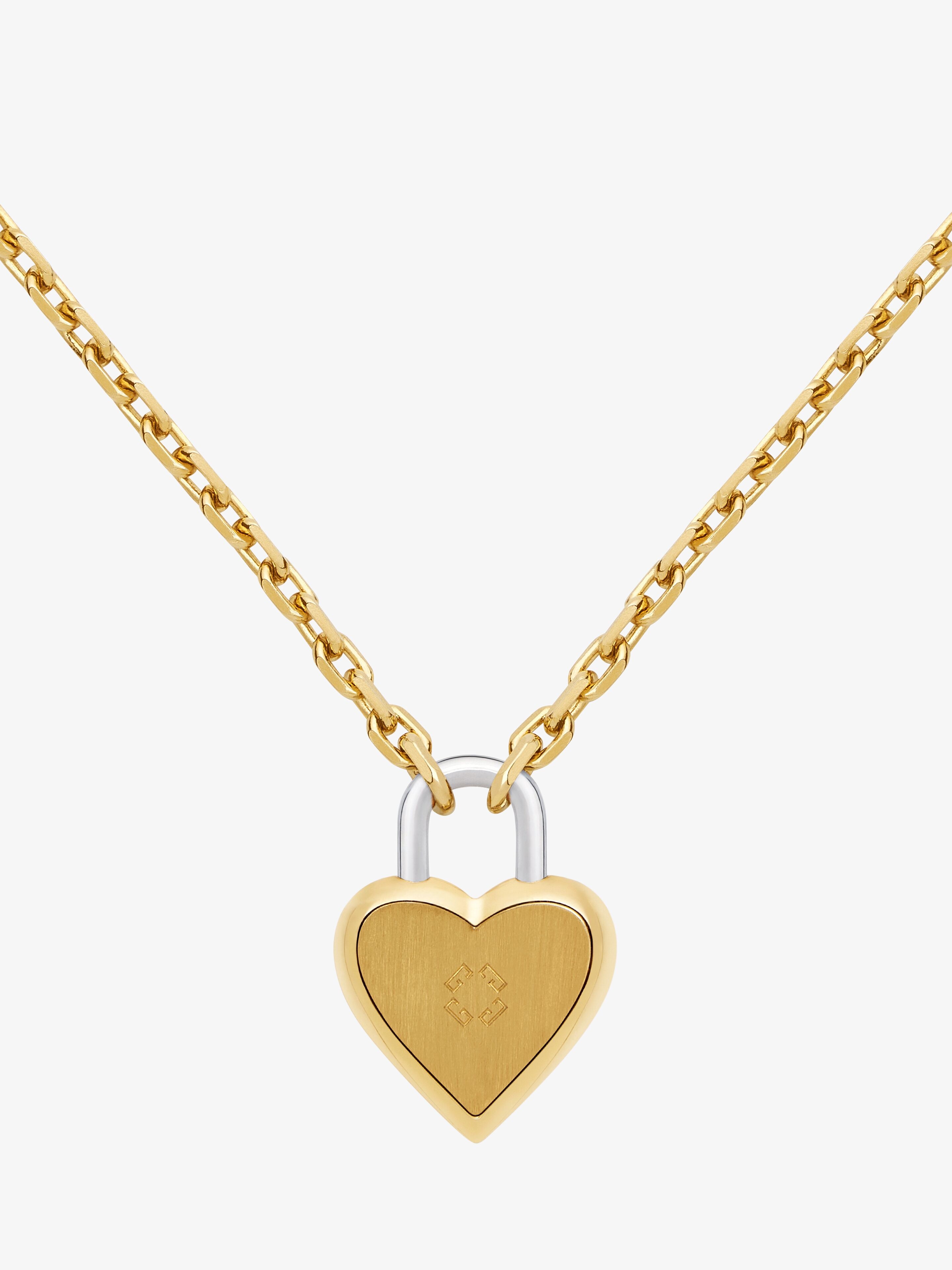 HEART LOCK NECKLACE IN METAL - 4