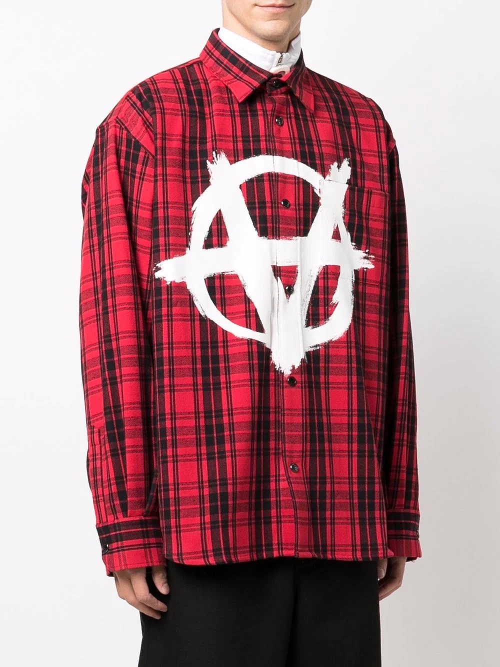 Anarchy check-print shirt - 4