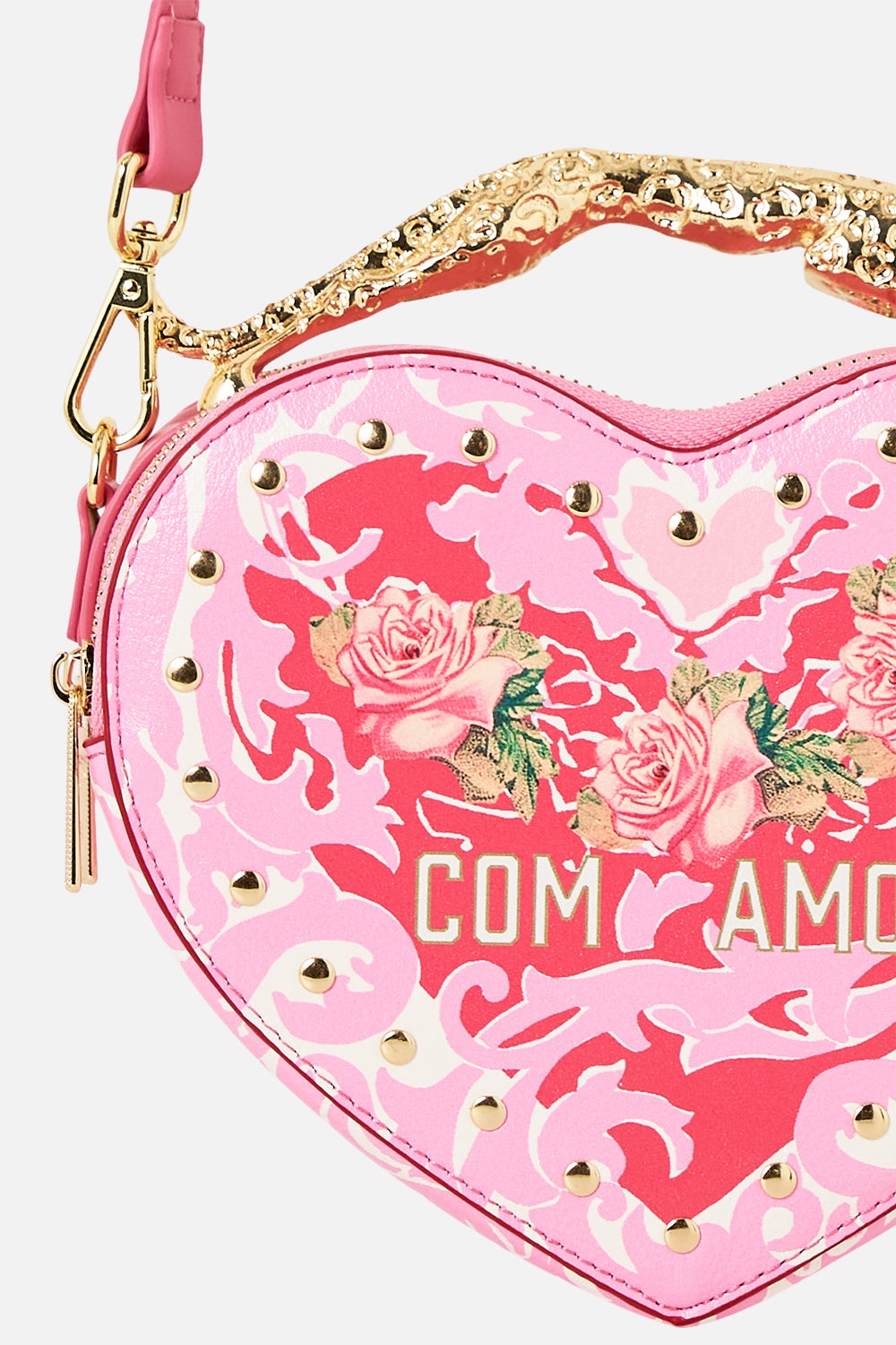HEART CROSSBODY WITH LEOPARD HANDLE - 4