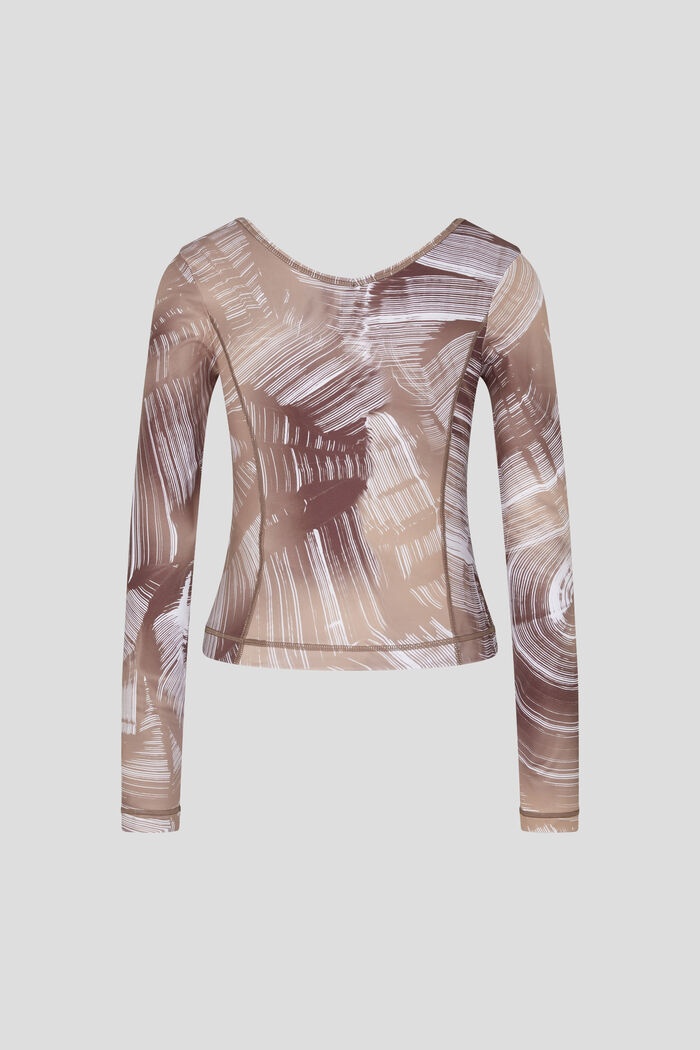 Kristy Long-sleeve top in Brown/Beige - 5