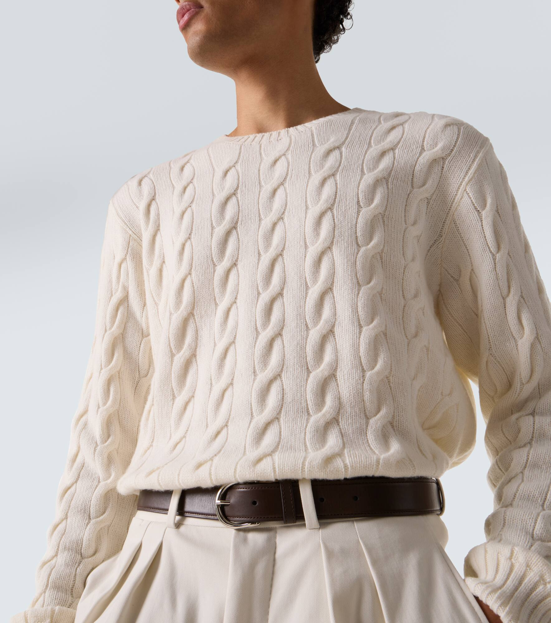 Cable-knit cashmere sweater - 5
