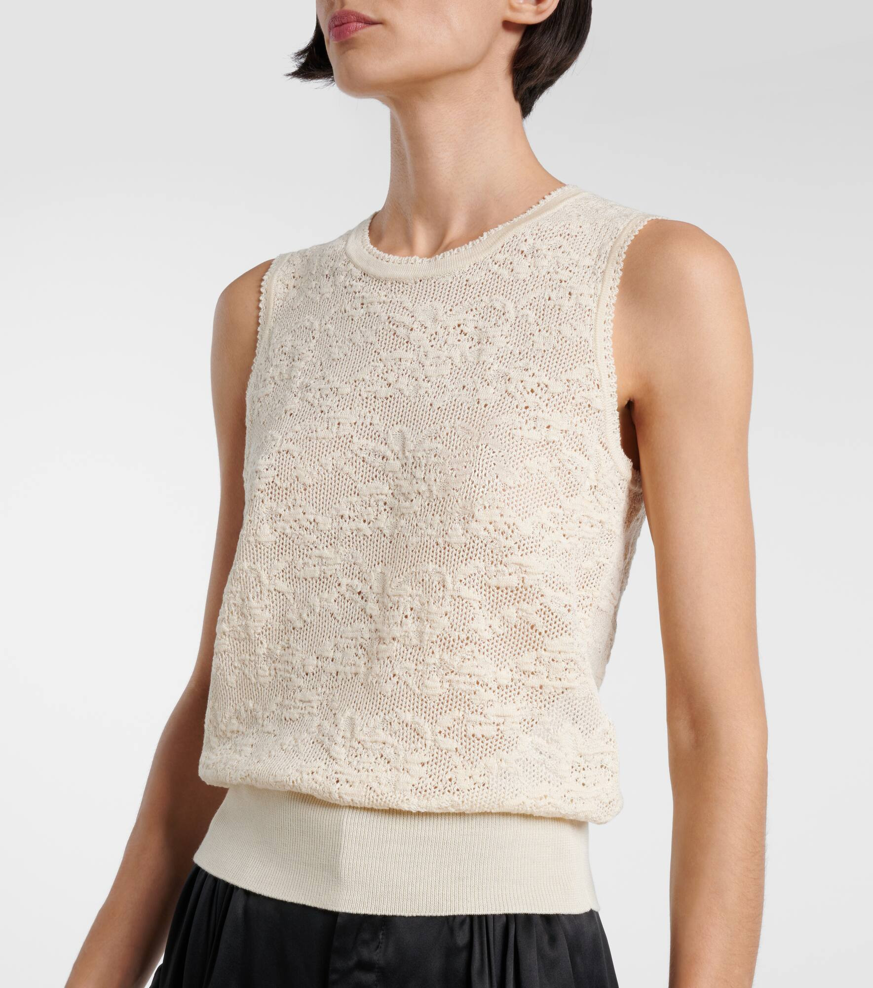 Set of cotton and silk tank top and cardigan - 6